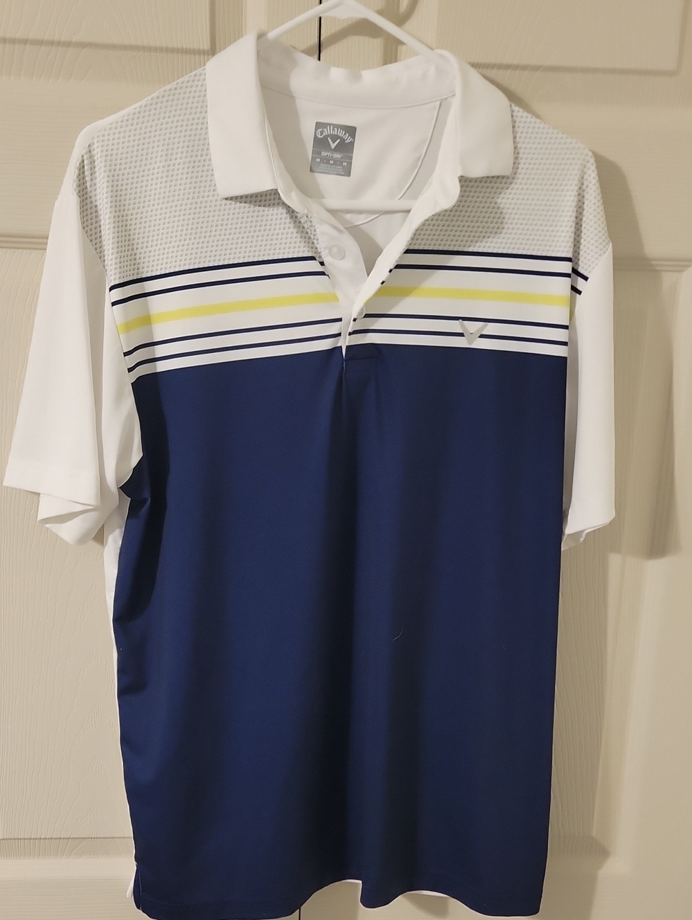 Callaway Navy, White and Yellow Accent Golf Polo